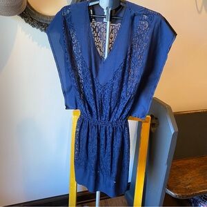 Navy Blue Lace Dress